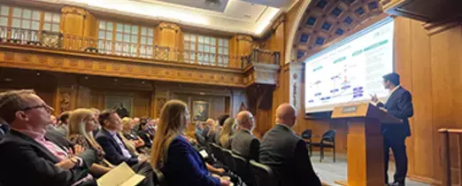 audience and panel member speaking