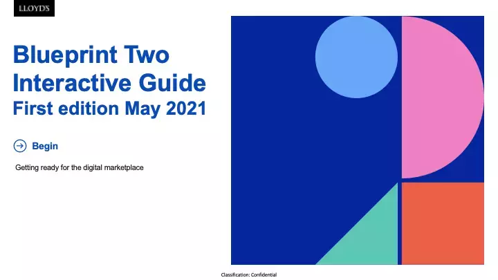 Front cover of a document reading 'Blueprint Two Interactive Guide First edition'